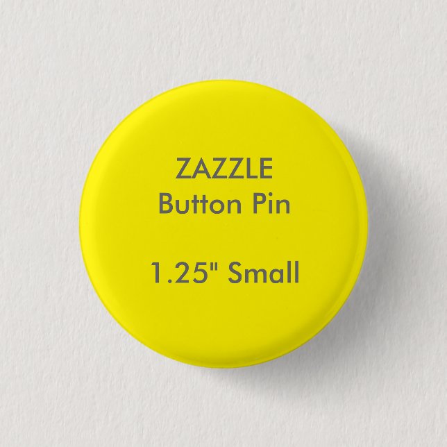 Knopf-Button GELB ZAZZLE Gewohnheits-1,25" kleines Button (Vorderseite)