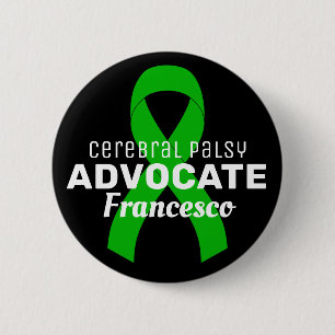 Knopf "Cerebral Palsy Advocate Ribbon" Button