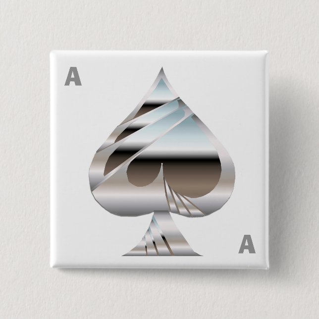Knopf "Chrome Ace" Button (Vorderseite)