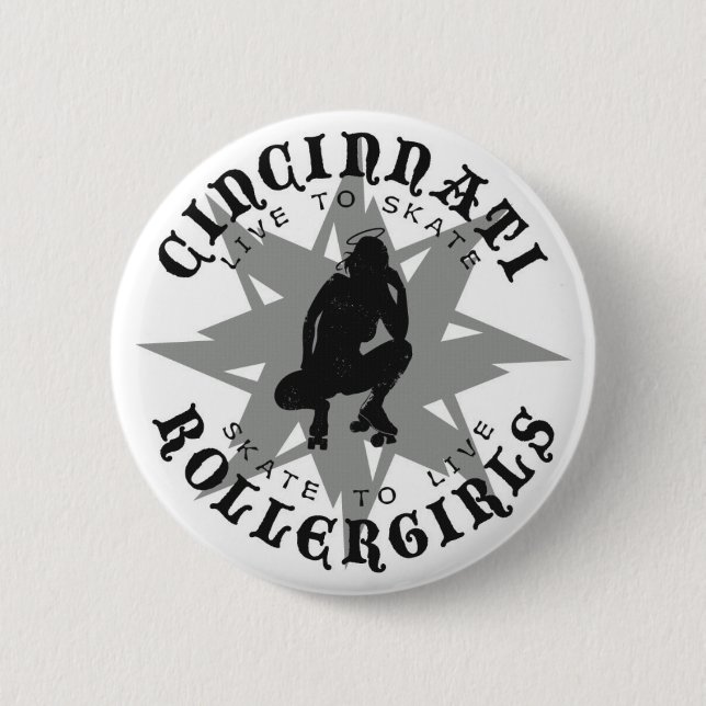 Knopf Cincinnatis Rollergirls Button (Vorderseite)