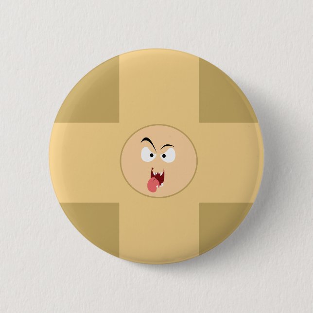 Knopf Crazy Face Button (Vorderseite)