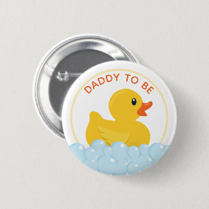 Knopf "Daddy-to-Be Baby"   Gelber Gummi Duc Button