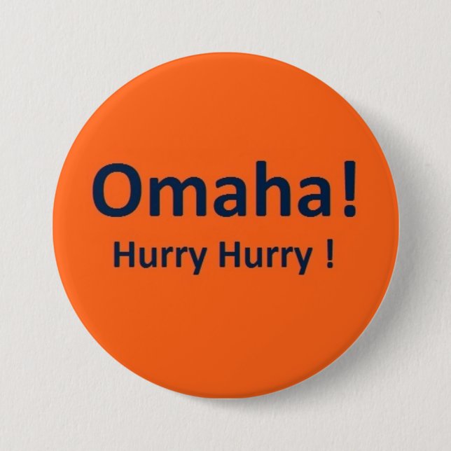 Knopf Denver Broncos-Peyton Mannings Omaha Button (Vorderseite)