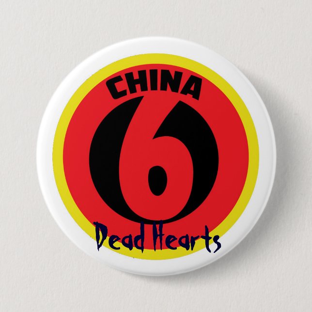 Knopf der China sechs - tote Herz-Romane Button (Vorderseite)