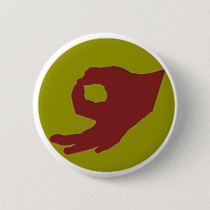 Knopf der Kreis-Handspiel-Zahl-2 Button