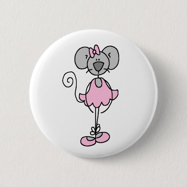 Knopf der Mäuseballerina-vier Button (Vorderseite)