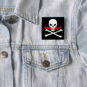 Knopf der Piratenflagge-(Machete) Button