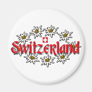 Knopf der Schweiz Edelweiss Magnet