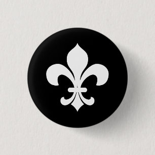 Knopf der Wappenkunde-Fleur-Di-Lis Button