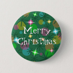 Knopf der Weihnachtslicht-"frohen Weihnachten" Button