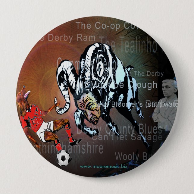 Knopf "Derby-Fan Fayre " Button (Vorderseite)