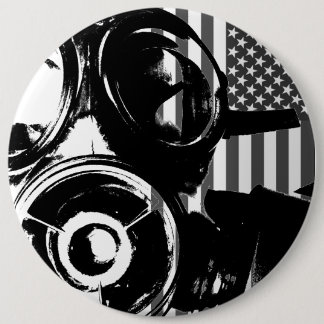Knopf des GESICHTS-PALME Retro Gasmaske-Entwurfs-2 Button