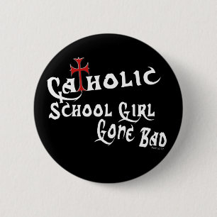 Knopf des katholische Schulmädchen-B Button