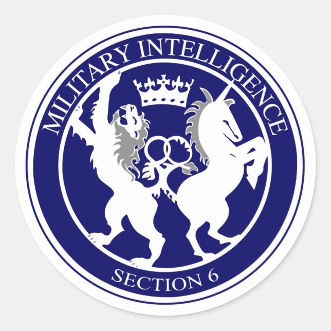 Knopf des Logo-MI6 Runder Aufkleber (Vorderseite)
