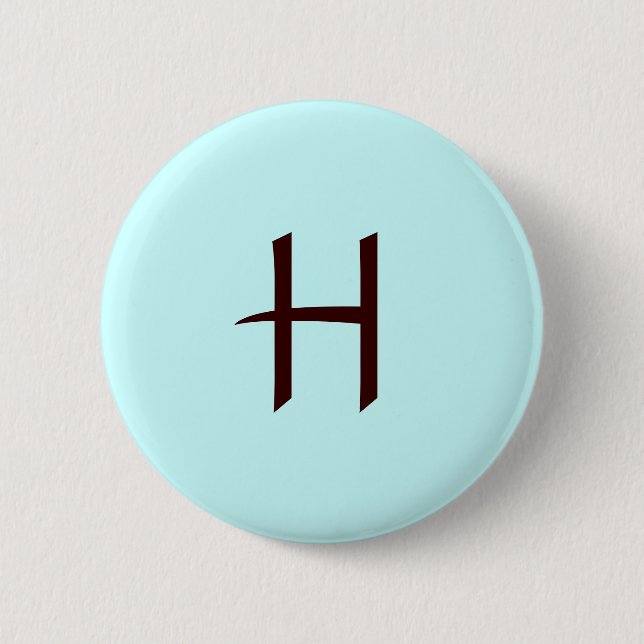 Knopf des Monogramm-H Button (Vorderseite)
