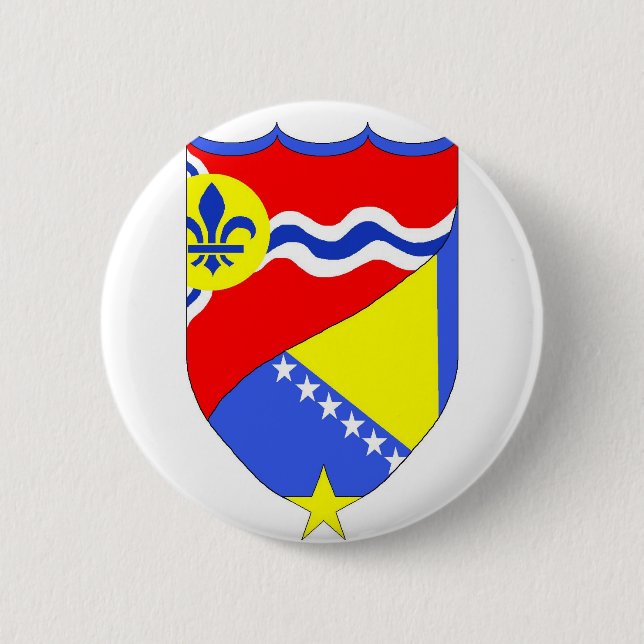 Knopf des Saint Louis Missouri u. Brcko Bosnien Button (Vorderseite)