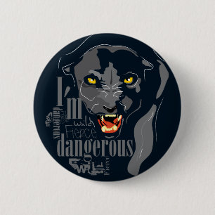 Knopf des schwarzen Panthers Button