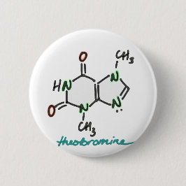Knopf des Theobromin-(Schokoladen-Alkaloid) - Button