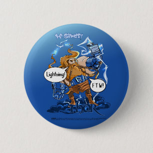 Knopf des Thor-Blitzes FTW (klein) Button