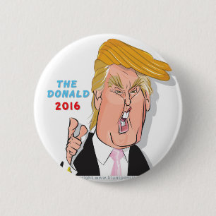 Knopf Donald- Trumppräsidenten-2016 Karikatur Button