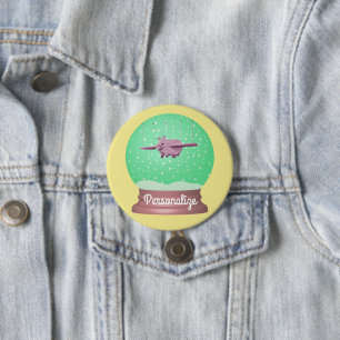 Knopf Fliegender Schneekanal Button