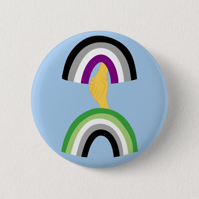 Knopf für Aroace Rainbows Button (Vorderseite)