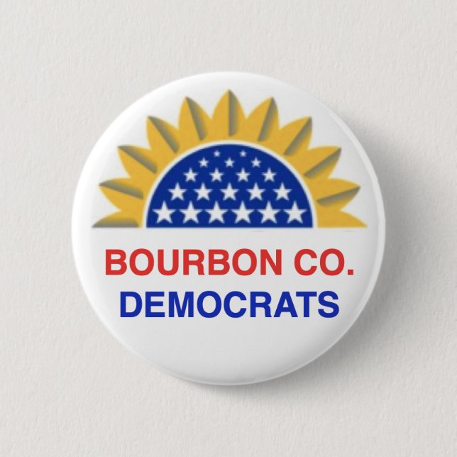 Knopf für Bourbon-Landkreis-Demokraten Button (Vorderseite)