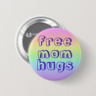 Knopf für das Button der Freien Mama Hugs Rainbow