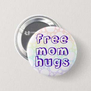 Knopf für das Button der Freien Mama Hugs Rainbow