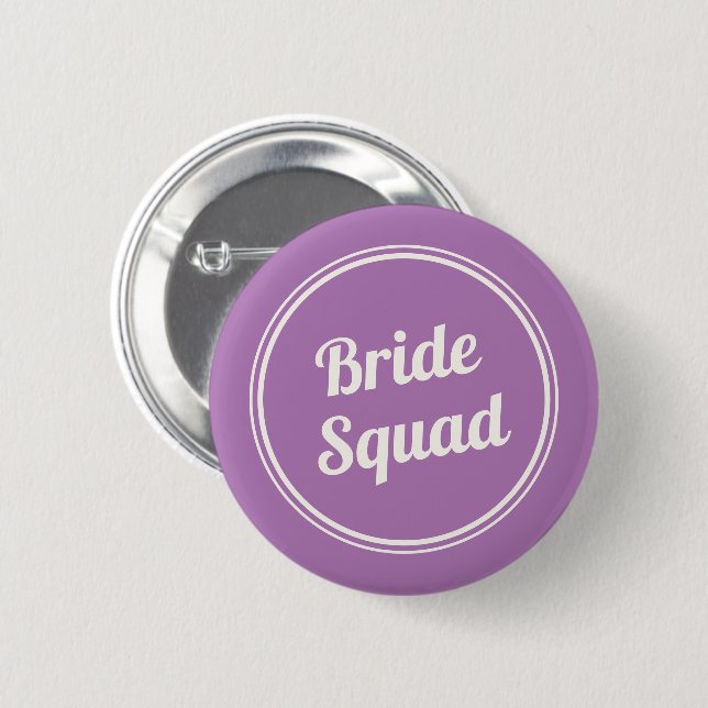 Knopf für die Quad Bride von Retro Lavender Bride Button (Vorne & Hinten)