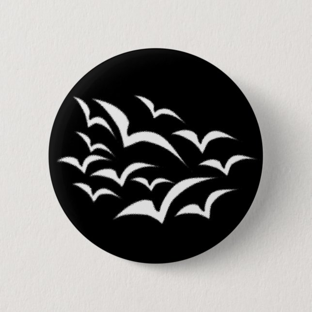 Knopf für die weiße Fledermaus Button (Vorderseite)