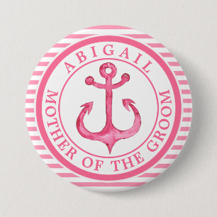 Knopf für nautisches Rosa Ankergelenk Button