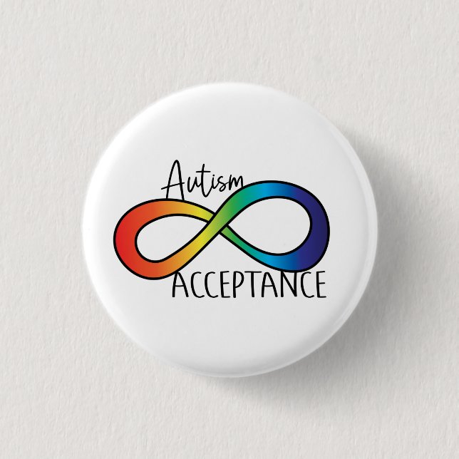 Knopf für Neurodität Autismus Akzeptanz Button (Vorderseite)