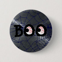 Knopf Graue und schwarze Halloween Boo Eyeballs