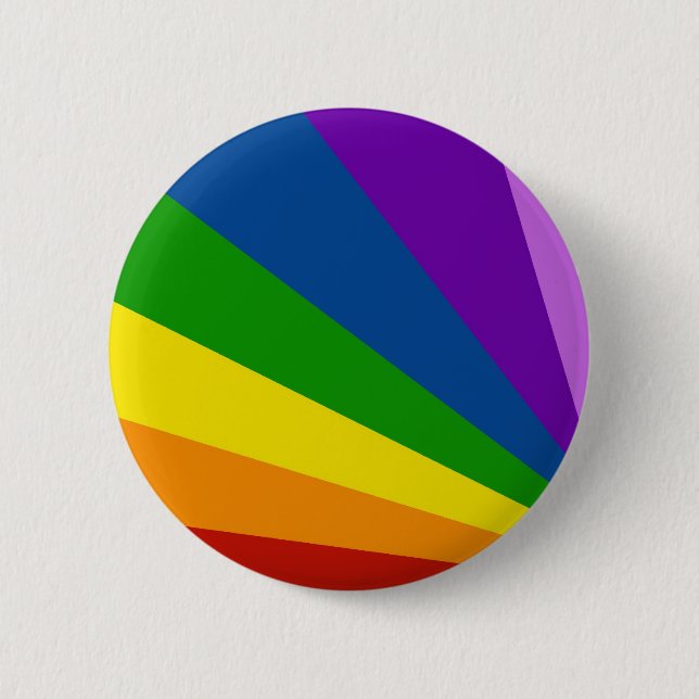Knopf Helle Regenbogen Sommer Spaß Streifen Button (Vorderseite)
