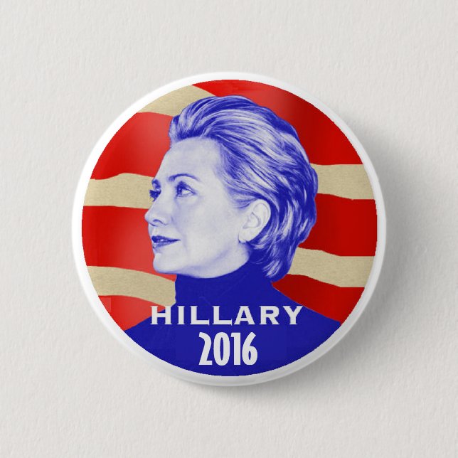 Knopf Hillary 2016 Button (Vorderseite)