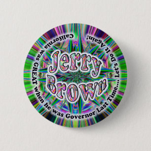 Knopf Jerry Brown 4 reg. Button