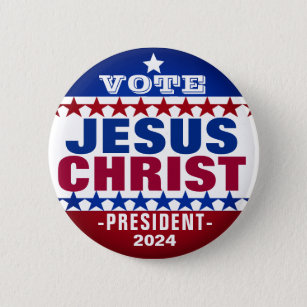 Knopf Jesus Christus für den Präsidentschaftswahlk Button