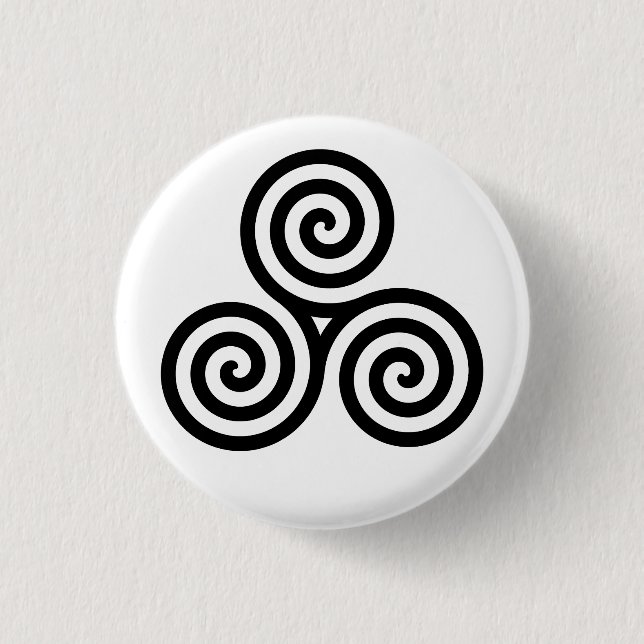 Knopf Keltic Triskelion (Triskele) Button (Vorderseite)