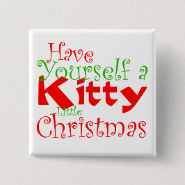 Knopf "Kitty Christmas Holiday" Button