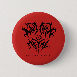 Knopf "Knittern" ist Metalllogo Button