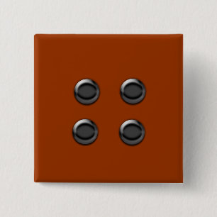 Knopf - Knopf Quadrat braun Button