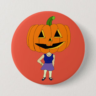 Knopf Kürbiskopflöte Button