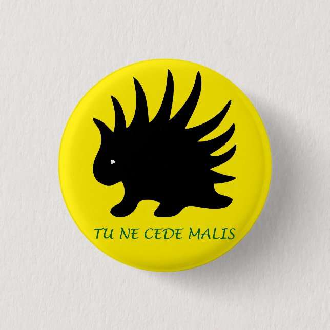 Knopf Liberales Stachelschwein - M4 Button (Vorderseite)