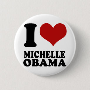 Knopf Liebe I Michelle Obama Button