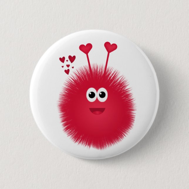 Knopf Liebe-Wanzevalentines Tages Button (Vorderseite)