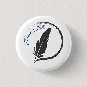 Knopf-Logo-Rundbutton-Pin 'Poet's Life Quill' Button
