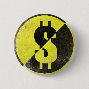 Knopf mit cooler Anarcho-Kapitalist Flagge Button
