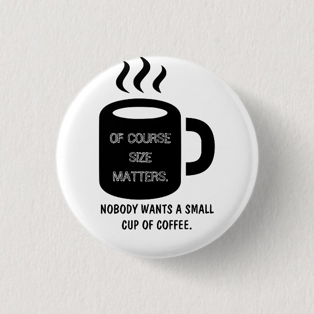 Knopf mit Kaffee-Tassenentwurf Button (Vorderseite)