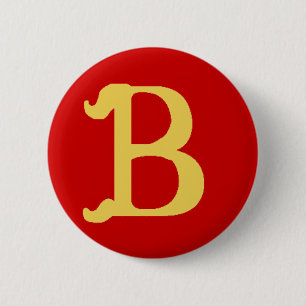 Knopf mit Monogramm mit dem Buchstaben B Button